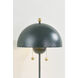 Jojo 25 inch 15.00 watt Aged Brass/Soft Studio Green Table Lamp Portable Light